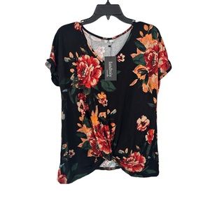 Women’s Black Floral Top Size Small